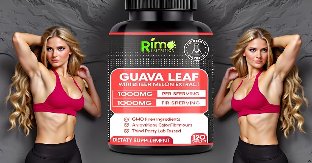 Rimo Nutrition Guava Leaf Extract with Bitter Melon - 120 Vegetarian Capsules - image 4