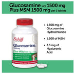 Schiff Glucosamine 1500mg Plus MSM and Hyaluronic Acid - 150 Tablets - image 3