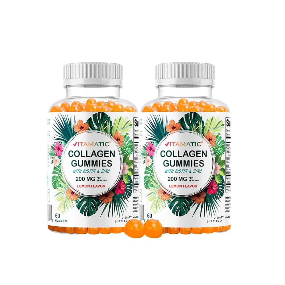 Vitamatic Hydrolyzed Collagen 200 mg with Biotin & Zinc - 120 Gummies