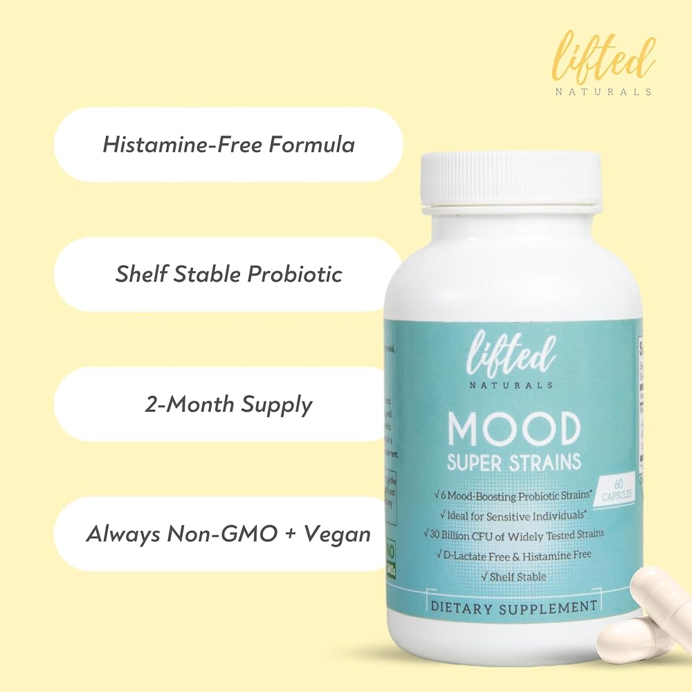 Lifted Naturals Probiotics Mood Super Strains - 60 Capsules - image 5