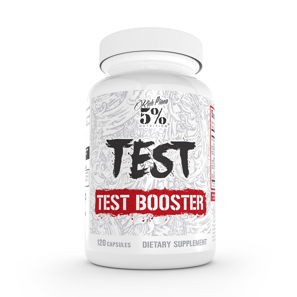 5% Nutrition Test Natural Testosterone Booster - 120 Capsules