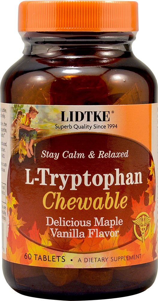 Lidtke L-Tryptophan Chewable Tablets for Sleep - 60 Count