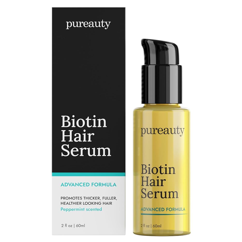 Pureauty Naturals Biotin Hair Growth Serum for Women & Men - 2 fl oz