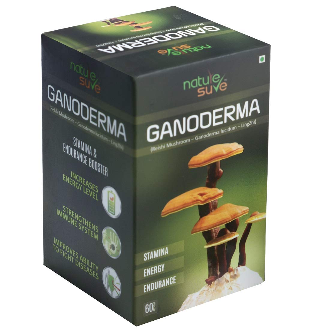 Nature Sure Ganoderma Capsules for Men & Women - 60 Capsules