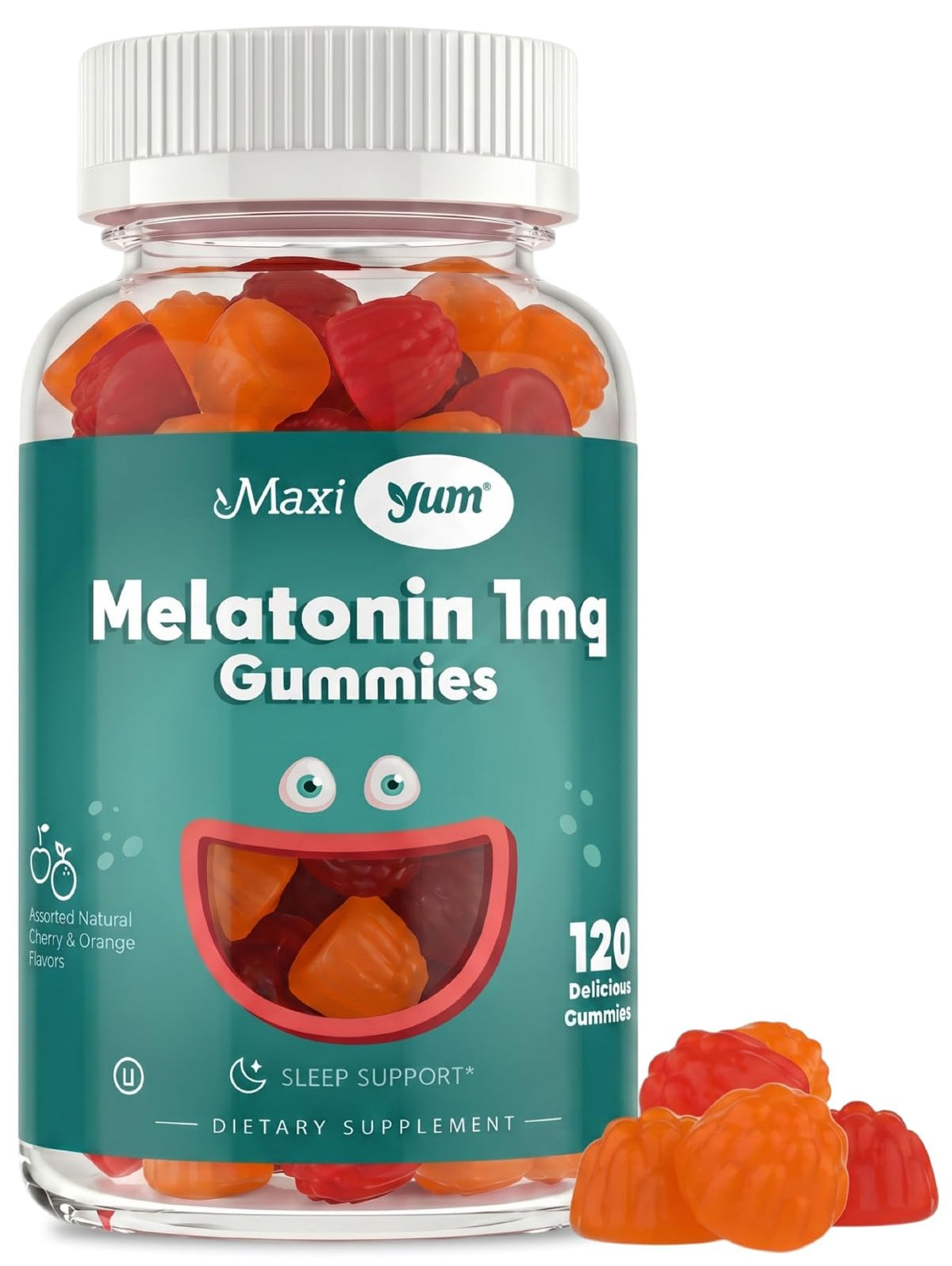 Maxi Health Kids Melatonin Gummies 1mg Sleep Support - 120 Gummies
