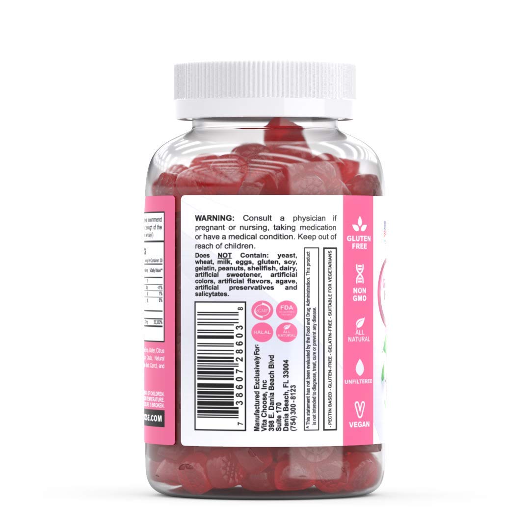 Vita Choose Biotin Gummies 10000mcg Hair Vitamins - 60 Count - image 4