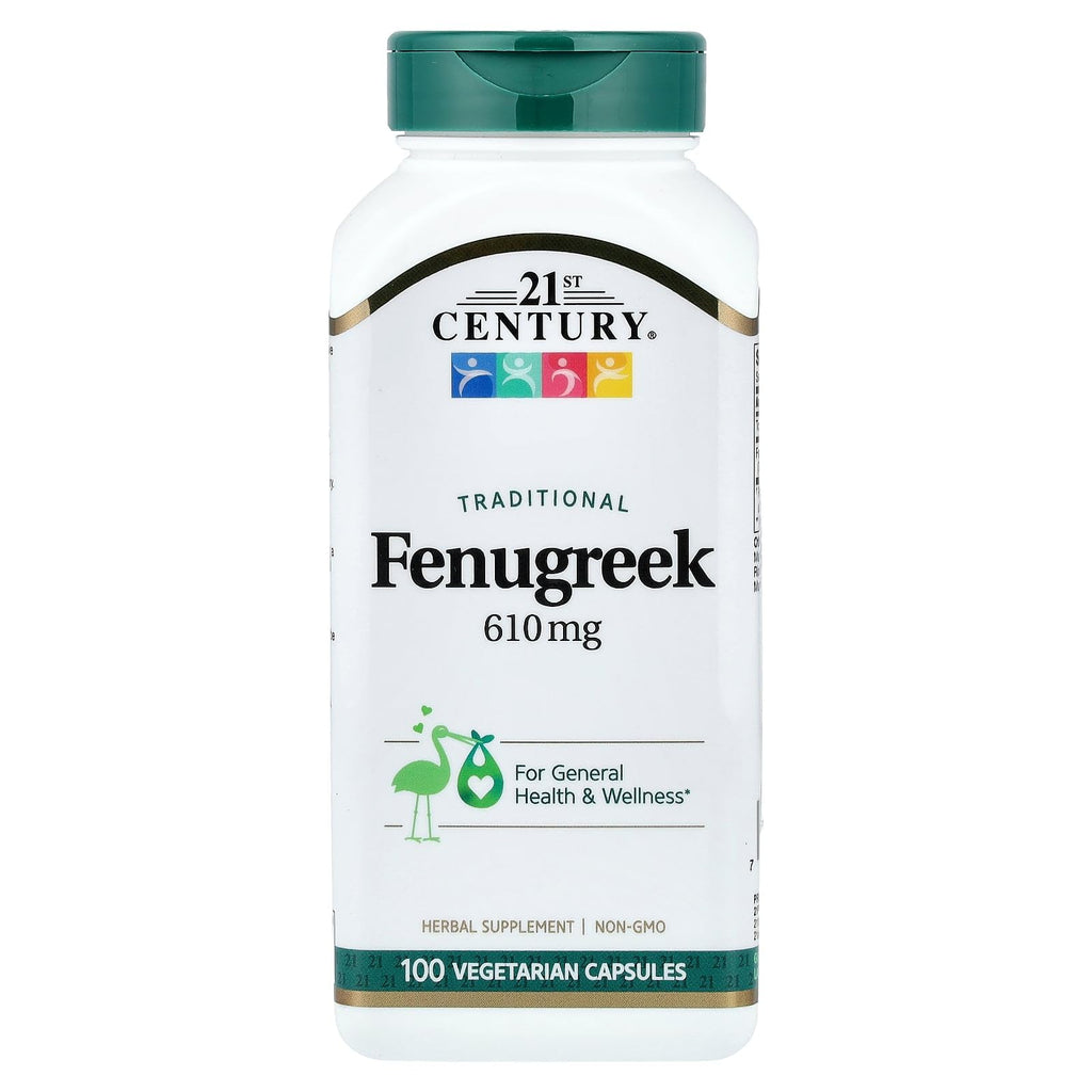 21st Century Fenugreek 610mg Capsules Wellness Support - 100 Count