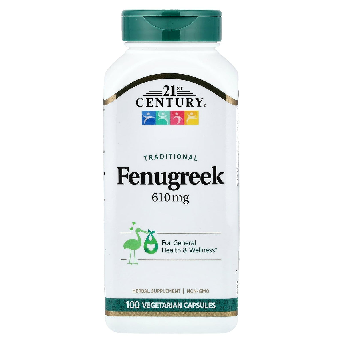 21st Century Fenugreek 610mg Capsules Wellness Support - 100 Count