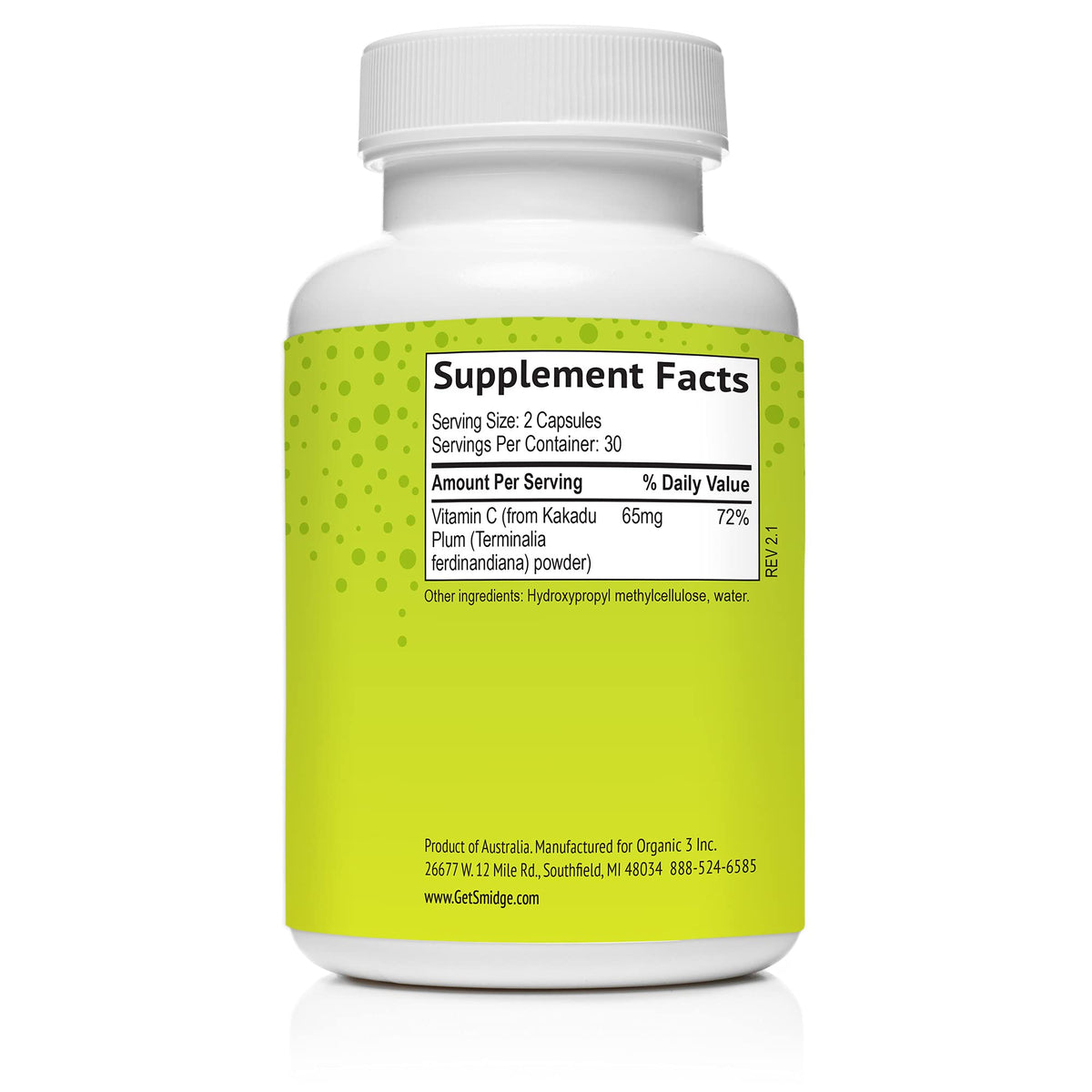 Smidge Kakadu Plum Capsules Vitamin C - 60 Capsules - image 3