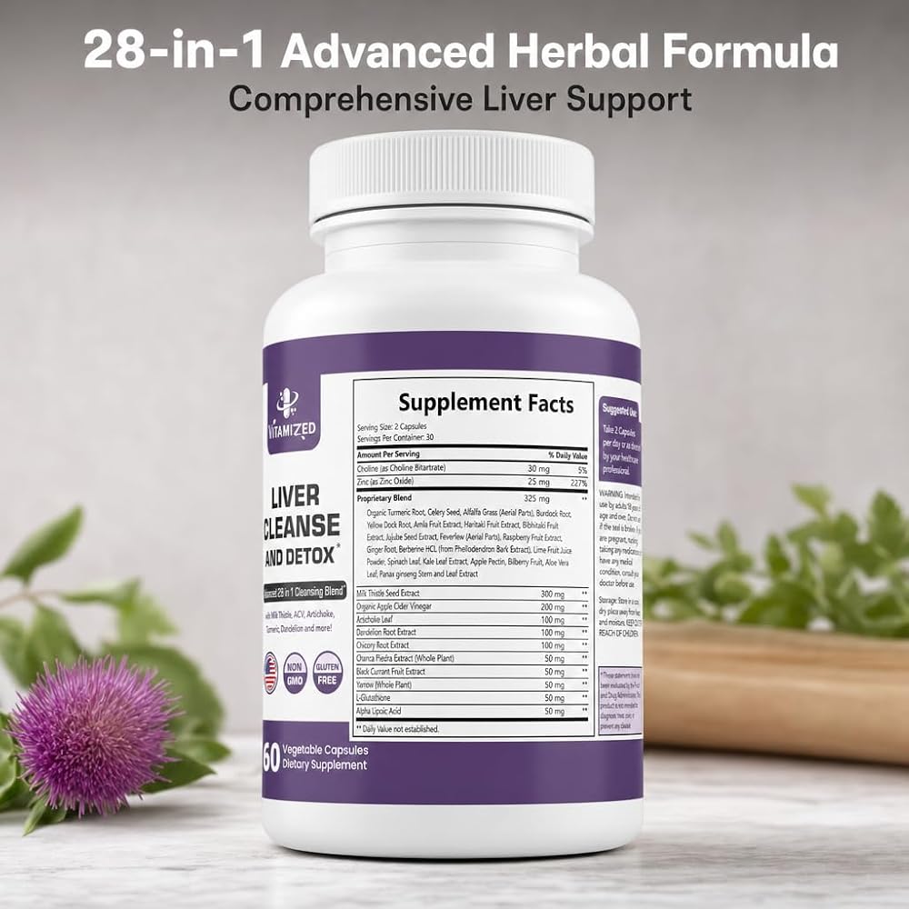 VITAMIZED Liver Cleanse Detox & Repair Supplement - 60 Capsules - image 4
