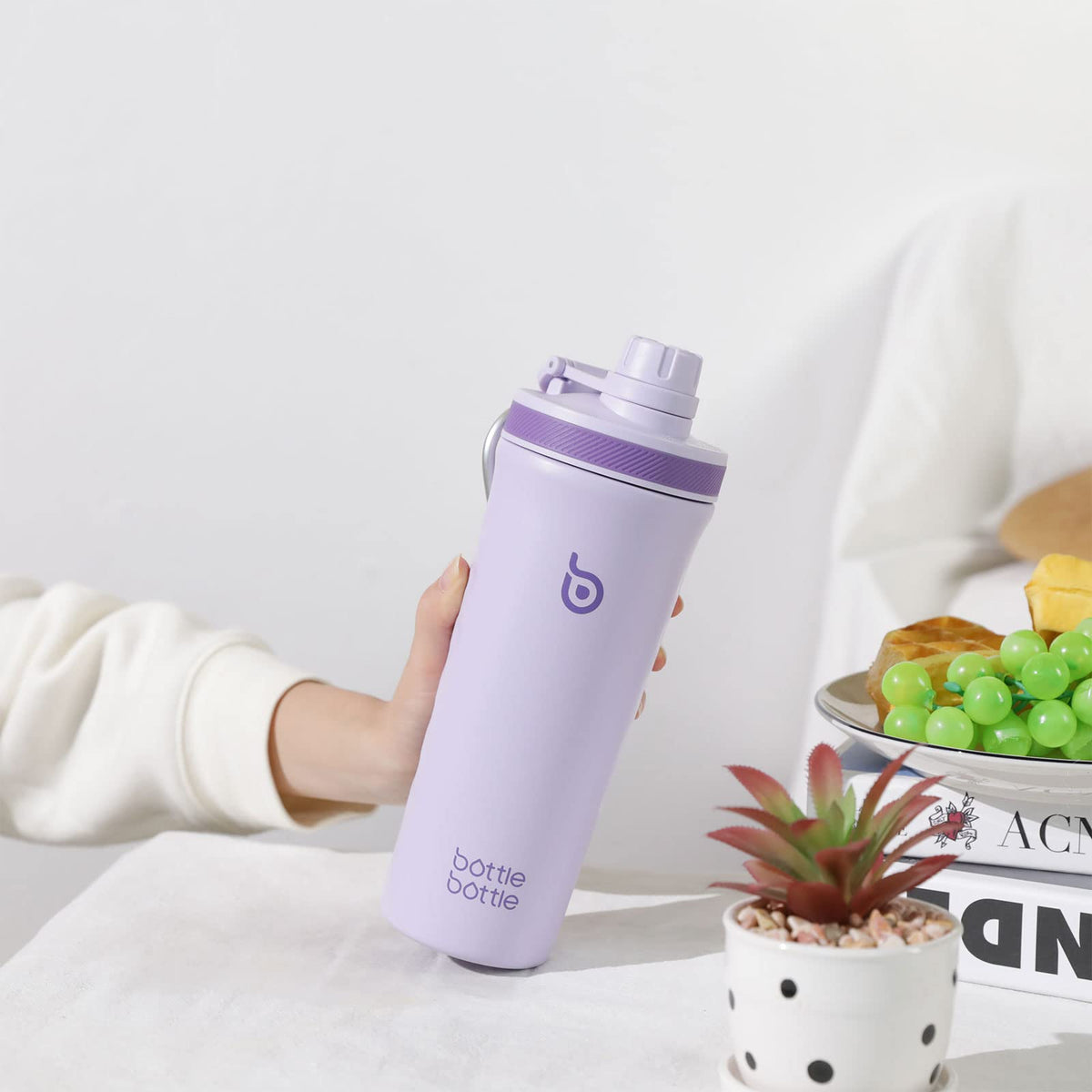 BOTTLE BOTTLE 26 oz Shaker Bottle Protein Mixer - Purple - image 5