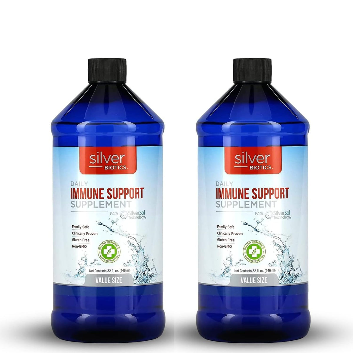 American Biotech Labs Silver Biotics Colloidal Silver 10 PPM - 64 Fl Oz