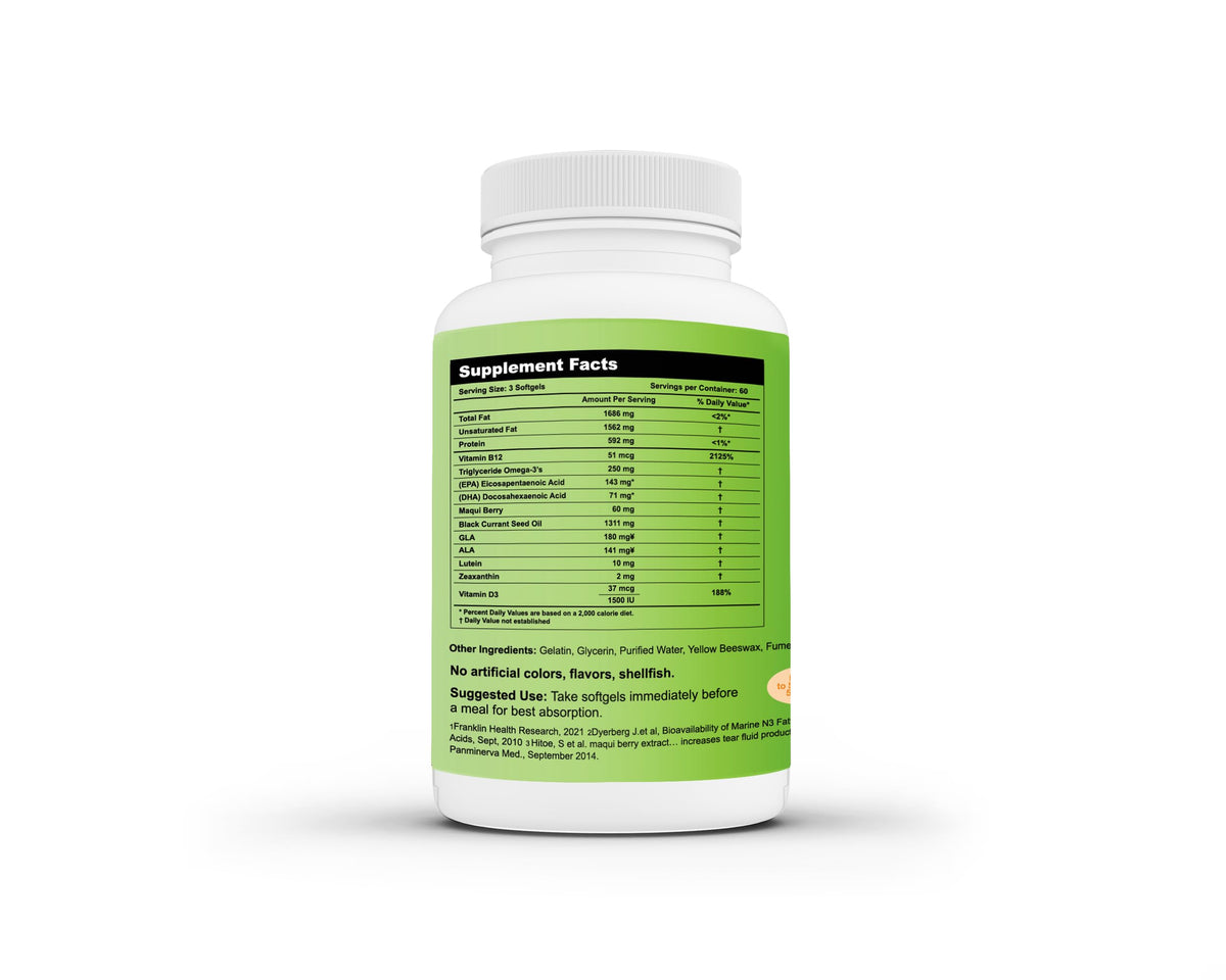 OcuSci Omega-3 with Lutein & Zeaxanthin for Dry Eyes - 180 Softgels - image 2
