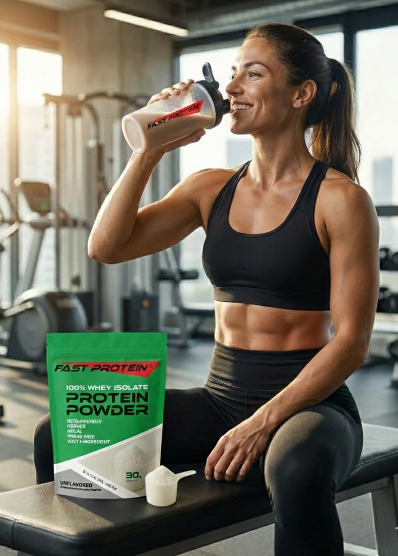 FAST PROTEIN Whey Isolate Protein Powder Unflavored - 2 LB - image 3