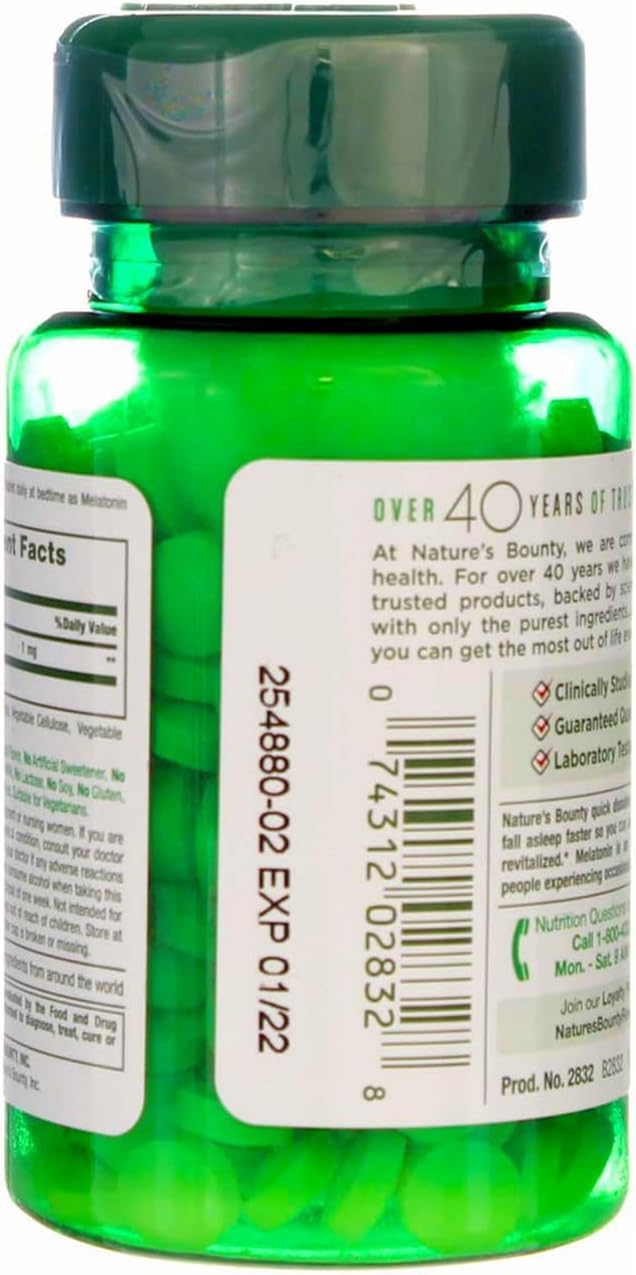 Nature's Bounty Melatonin 1 mg Tablets - 720 Tablets - image 4