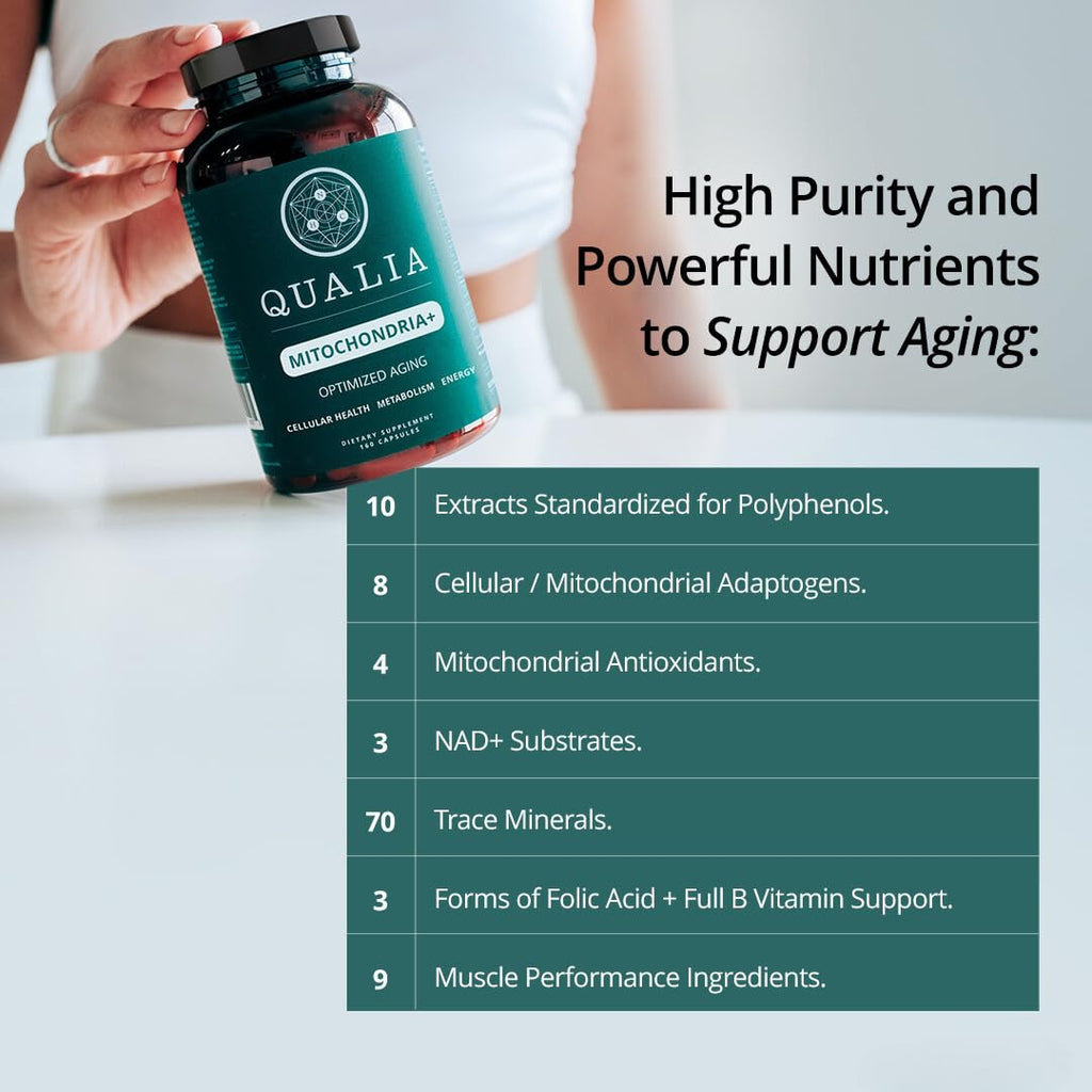 Qualia Mitochondria+ NAD+ Booster for Cellular Energy - 160 Capsules - image 6