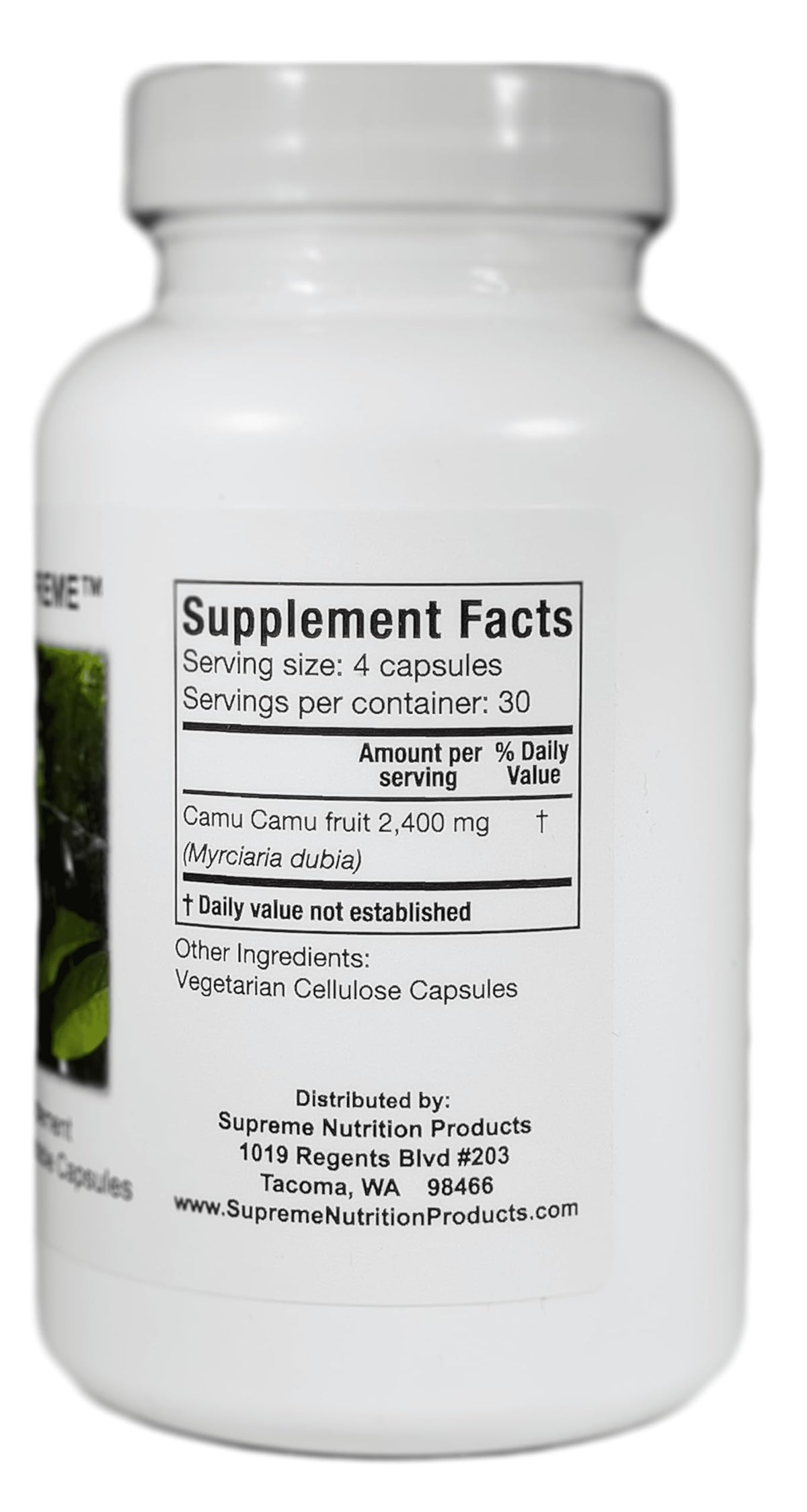 Supreme Nutrition Camu Supreme 100% Pure Camu Camu - 120 Vegetarian Capsules - image 2