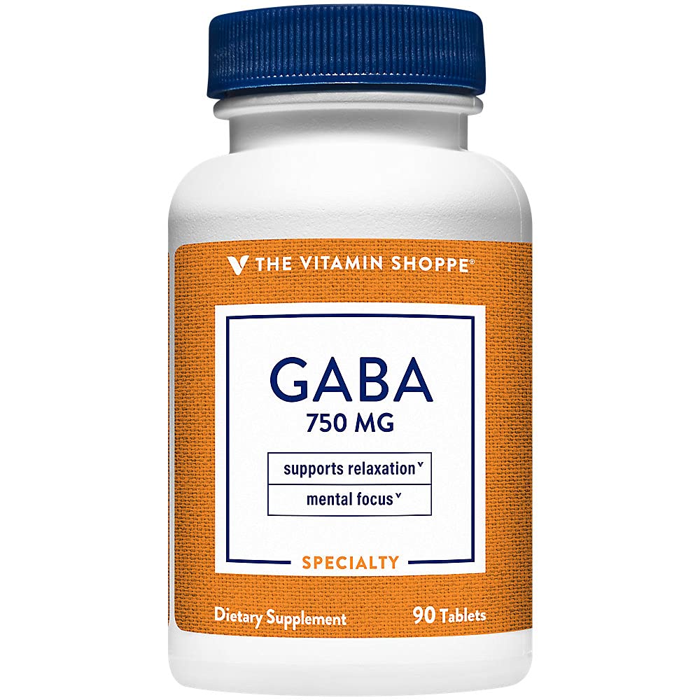 The Vitamin Shoppe GABA 750mg Relaxation Support - 90 Tablets