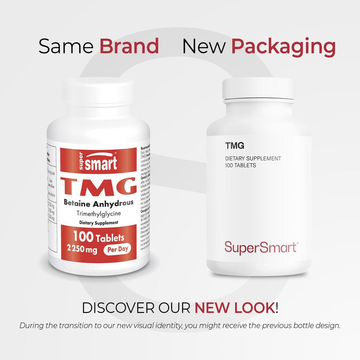Supersmart TMG 2250mg per Day High Strength - 100 Tablets - image 2