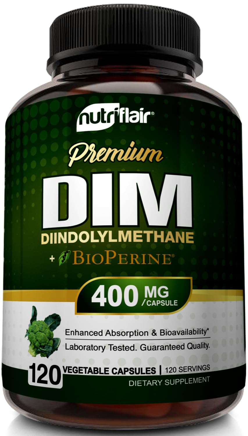 NutriFlair DIM 400mg with BioPerine - 120 Capsules