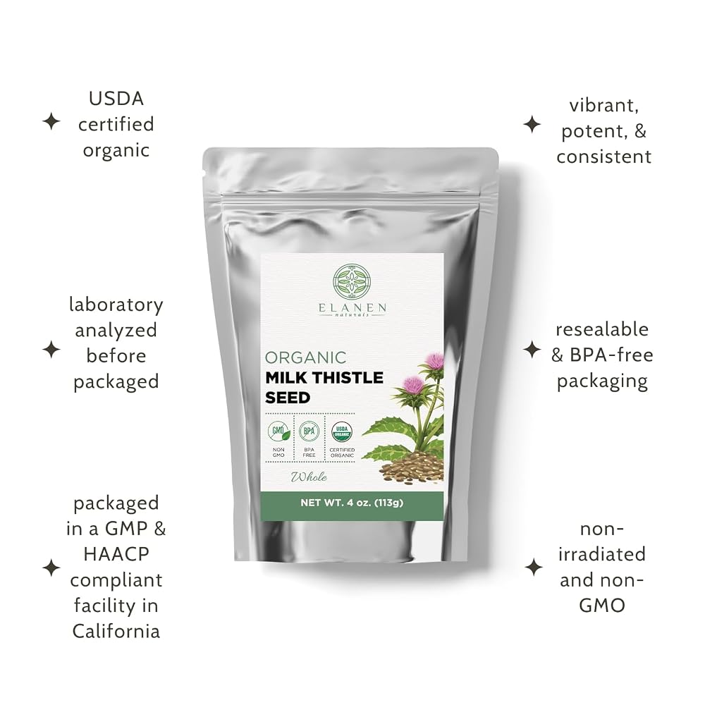 Elanen Naturals Organic Milk Thistle Seeds - 4 oz (113g) - image 4