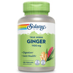 SOLARAY Ginger Root 1100 mg Capsules for Digestion - 180 Vegetarian Capsules