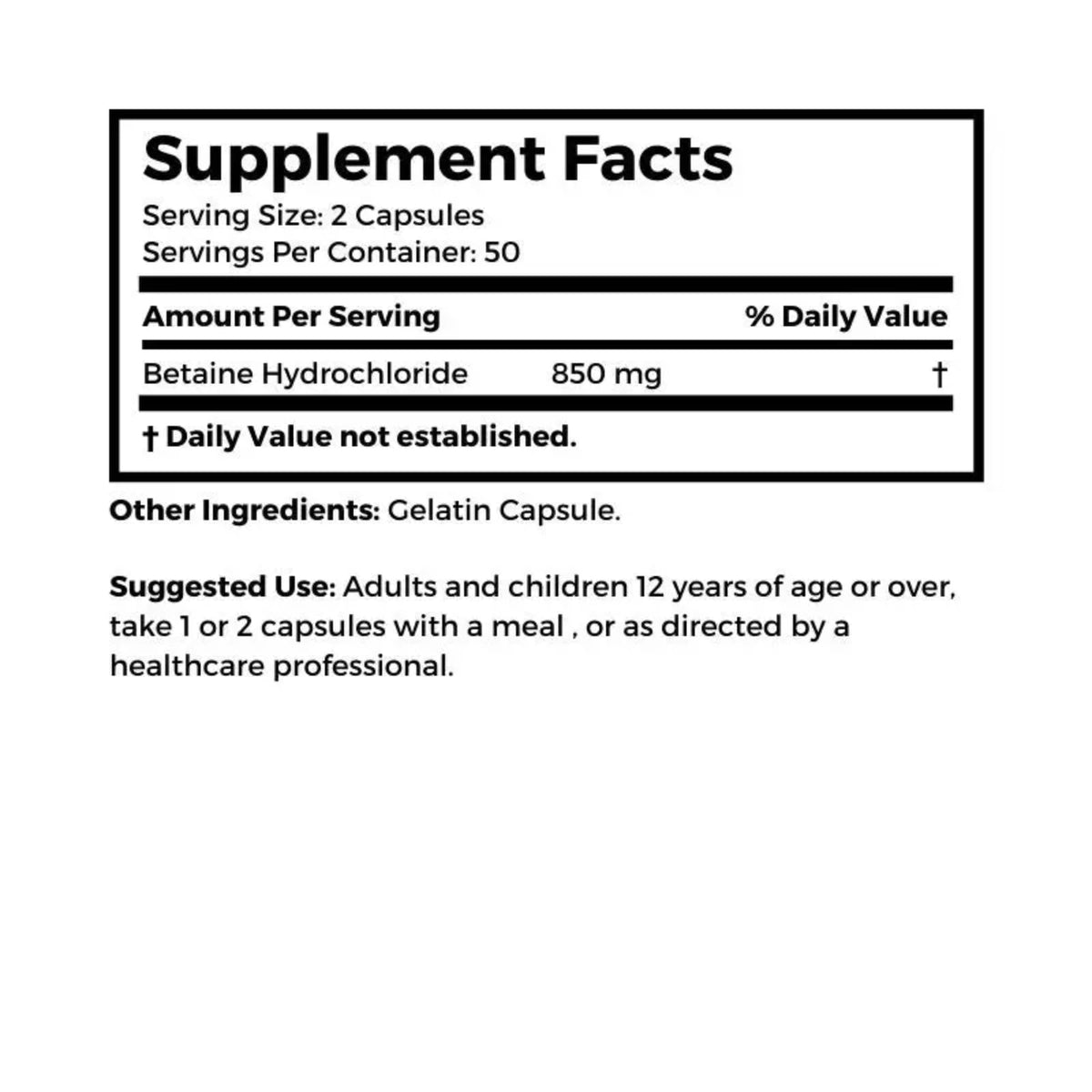 Dr Clark Betaine HCL Digestive Enzymes - 100 Capsules - image 2