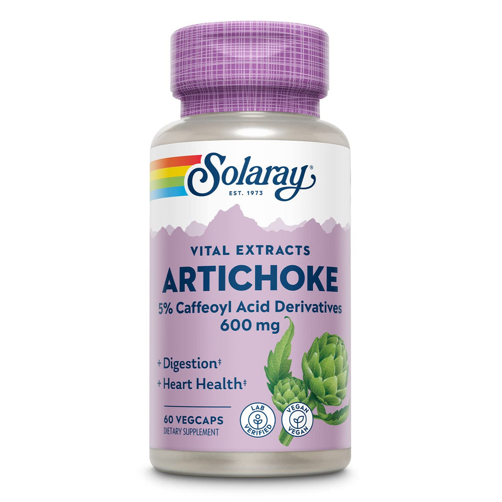 SOLARAY Artichoke Leaf Extract 600 mg - 60 Vegetarian Capsules