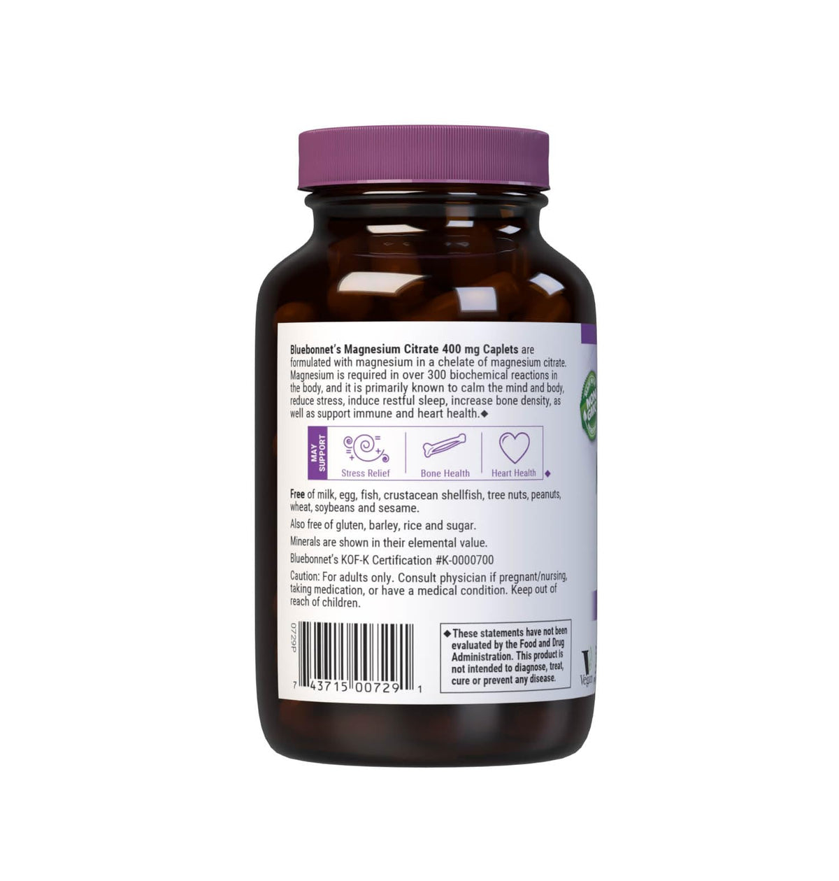 Bluebonnet Nutrition Magnesium Citrate (400mg of Magnesium)