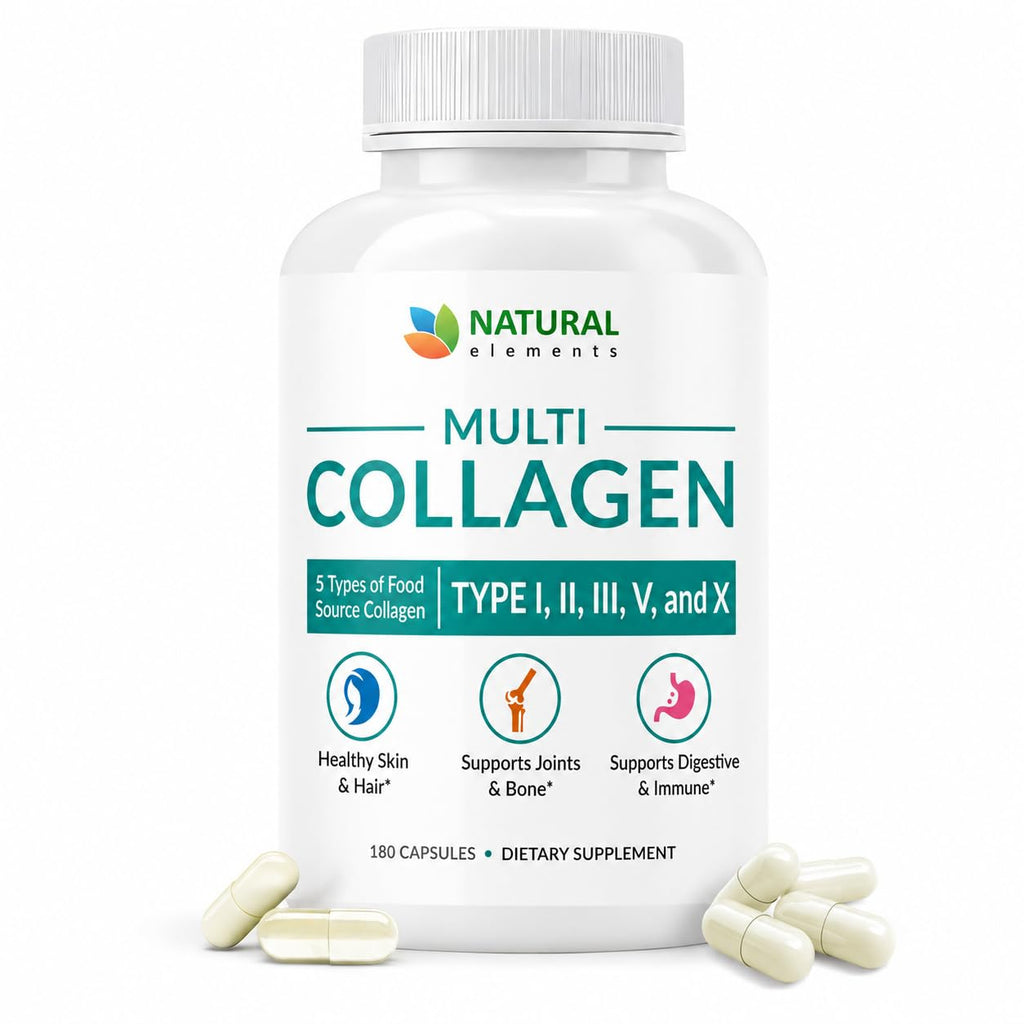 Natural Elements Multi Collagen 180 Protein Capsules - 2025mg