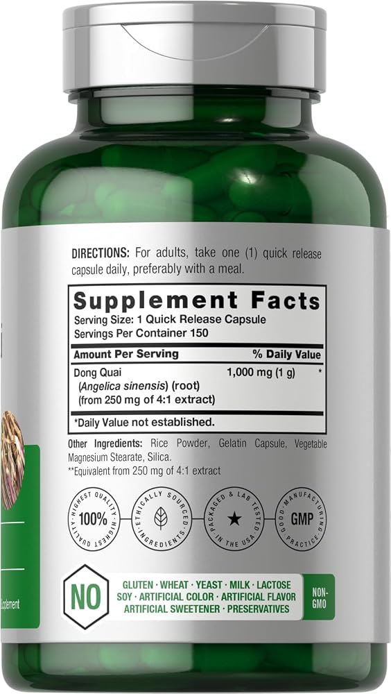 Horbäach Dong Quai Capsules - 150 Count - image 2