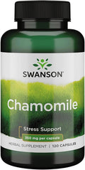 Swanson Chamomile Stress Support Herbal Supplement - 120 Capsules