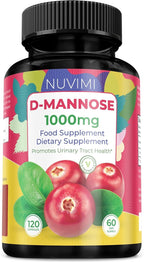 NUVIMI D-Mannose 1000 mg Urinary Tract Support - 120 Capsules