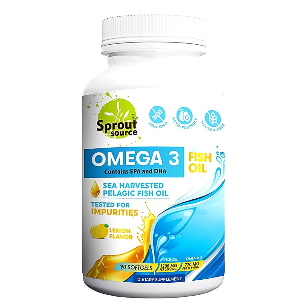 Sprout Source Omega-3 Fish Oil 1200mg - 90 Softgels