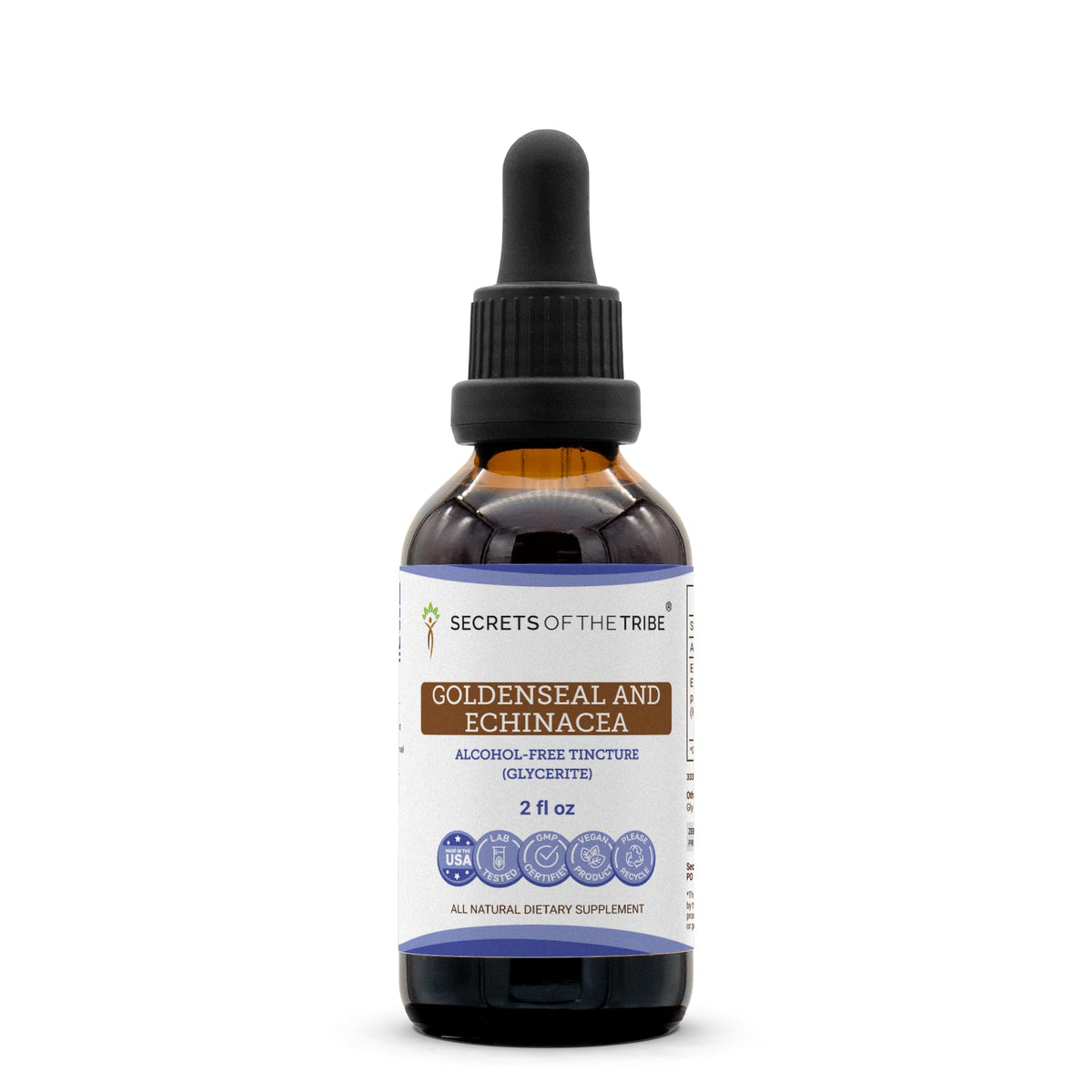 Secrets of the Tribe Goldenseal and Echinacea Alcohol-Free Liquid