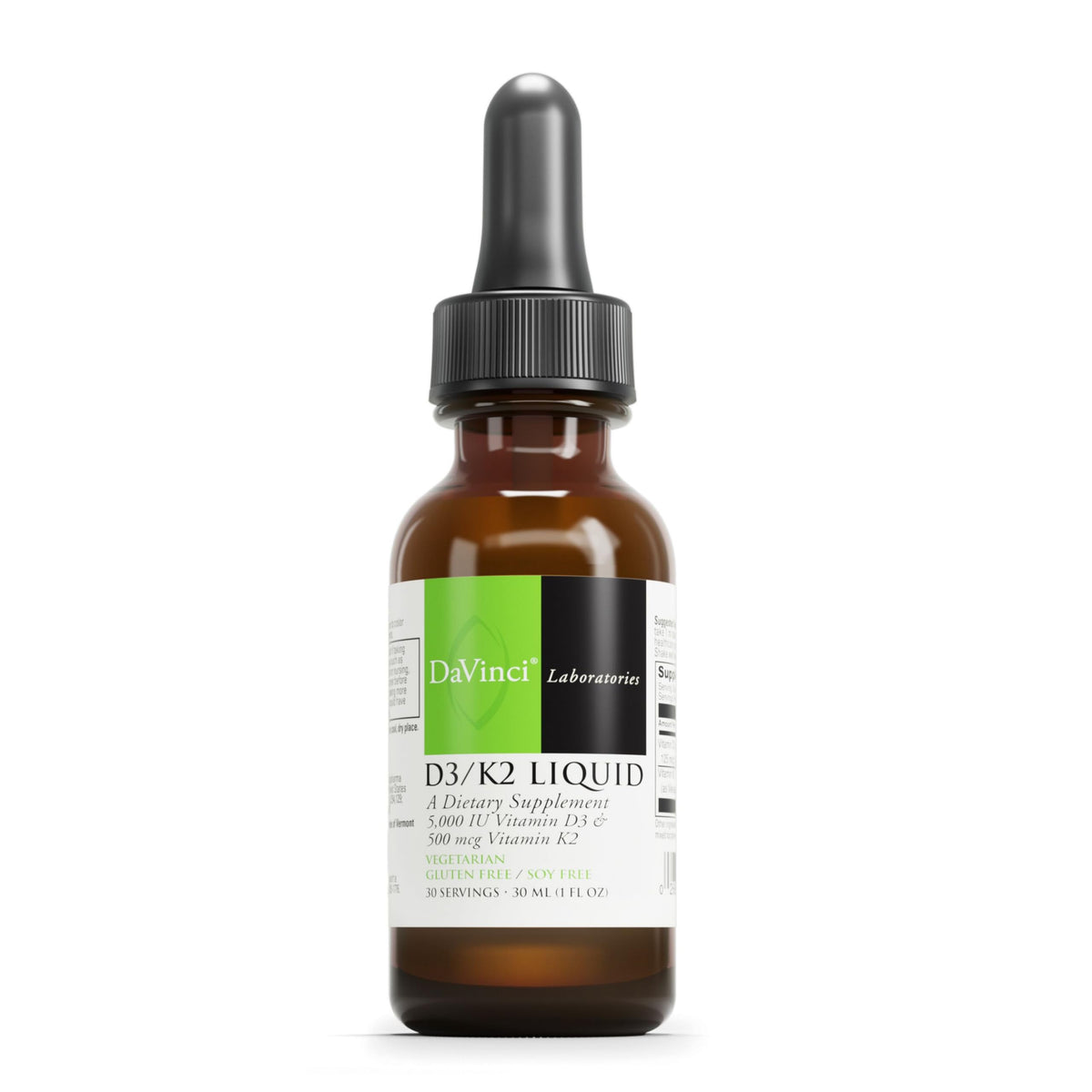 DAVINCI Labs D3/K2 Liquid Bone Health Support - 30 Servings