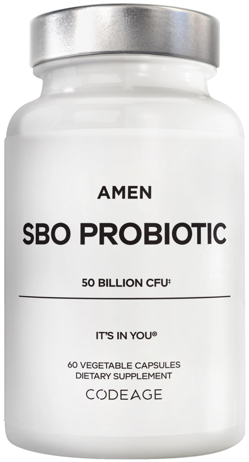 Amen SBO Probiotics Supplement 50 Billion CFU - 60 Capsules