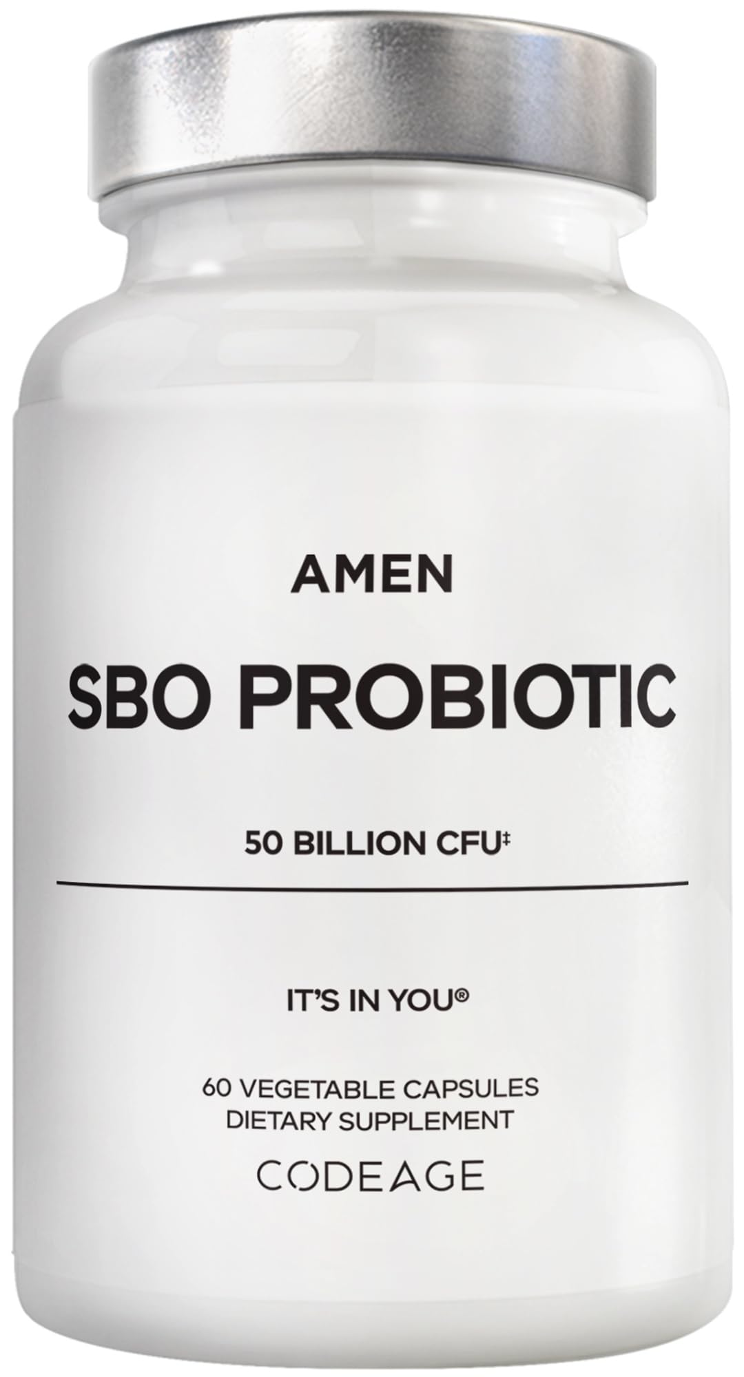 Amen SBO Probiotics Supplement 50 Billion CFU - 60 Capsules