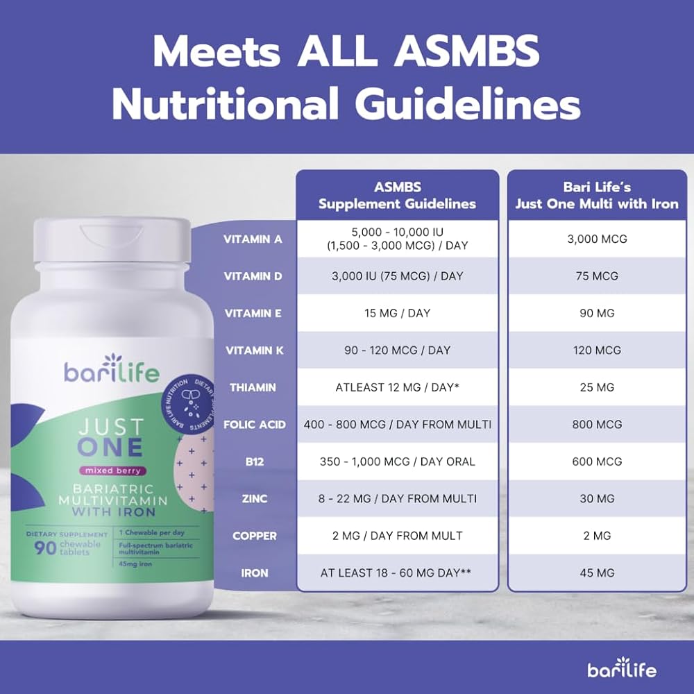 Bari Life Just One Chewable Once Daily Bariatric Multivitamin - 30 Count - image 2
