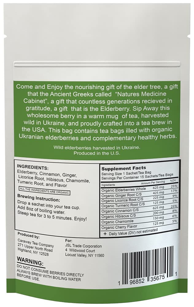Nature Wanted Elderberry Herbal Superfood Blend Tea - 15 Tea Bags - image 3