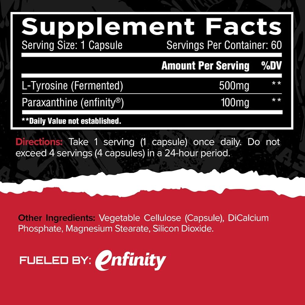 Unmatched Paraxanthine with L-Tyrosine Clean Energy - 60 Vegetable Capsules - image 2