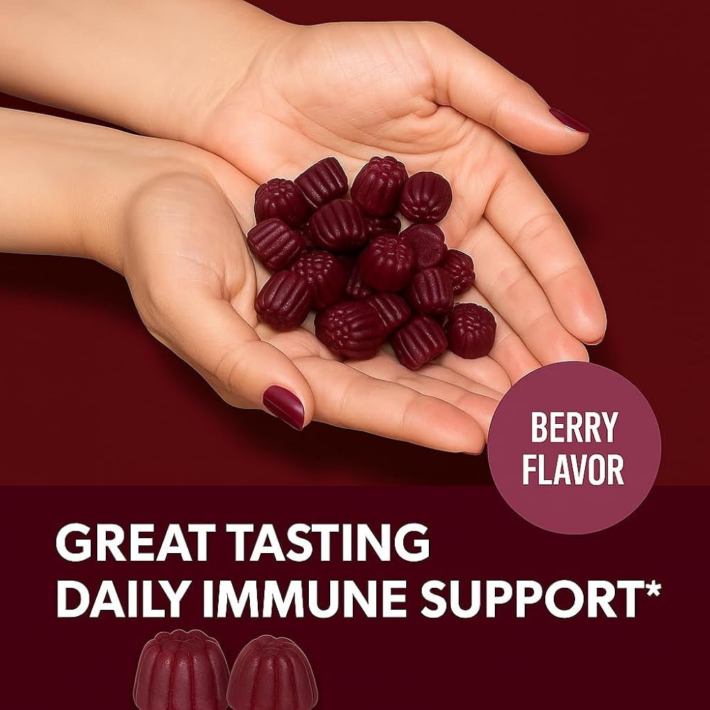 YUM-V'S Elderberry Gummies with Vitamin C & Zinc - 60 Gummies - image 3
