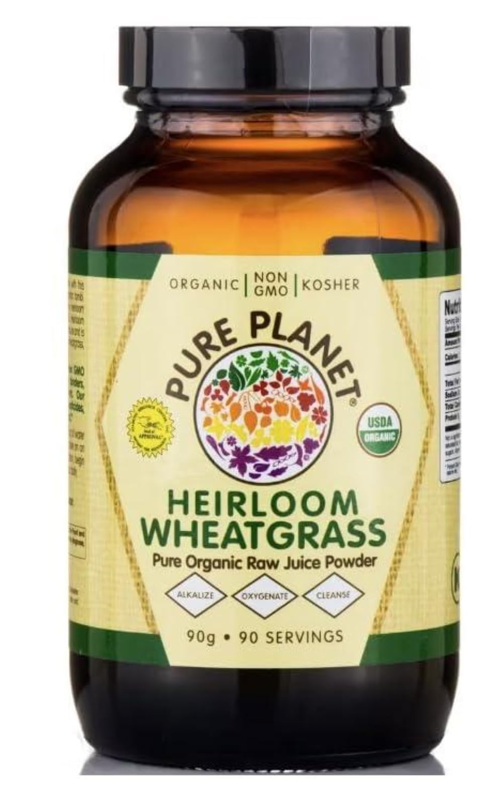 PURE PLANET Heirloom Wheatgrass Powder - 90 Servings