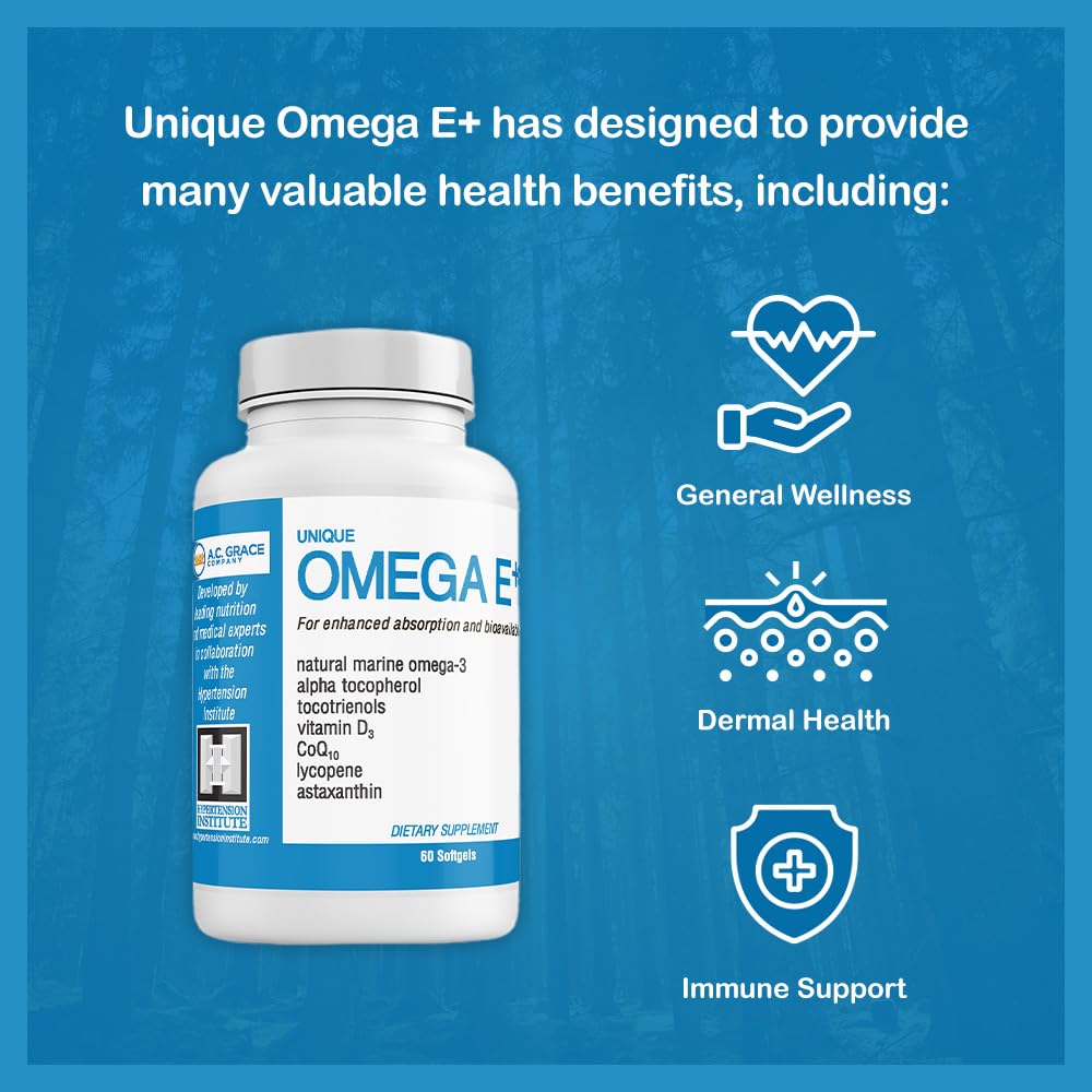 UNIQUE E Omega E+ Fish Oil Supplement - 60 Softgels - image 4