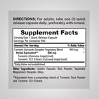 Piping Rock Turmeric Curcumin Supplement - 180 Capsules - image 2
