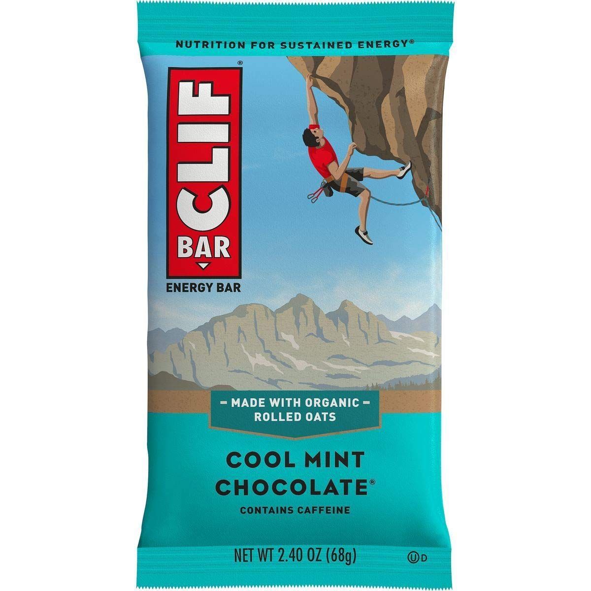 CLIF Bar Cool Mint Chocolate with Caffeine - 12 Pack