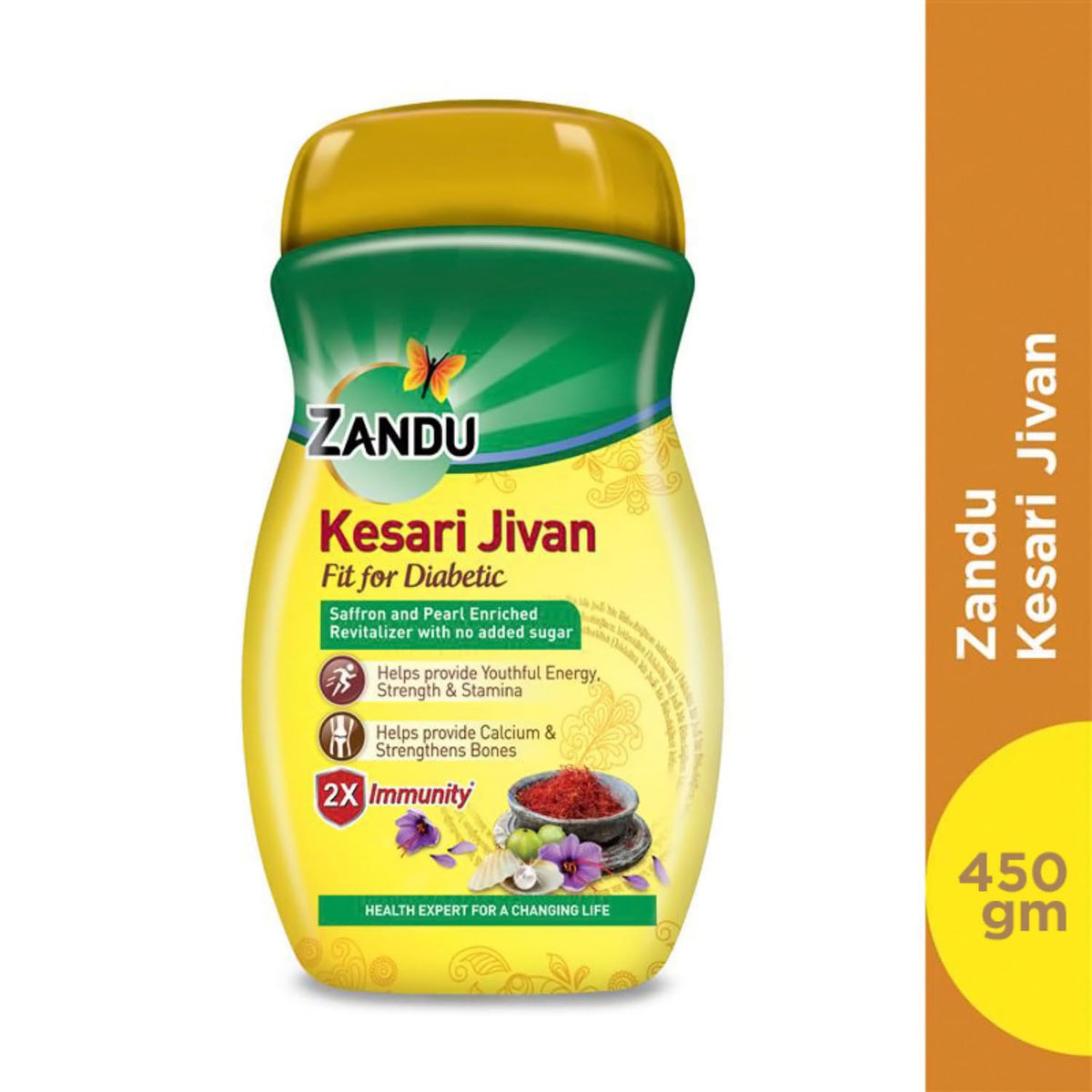 Zandu Kesari Jivan Sugar Free Chyawanprash - 450g - image 2