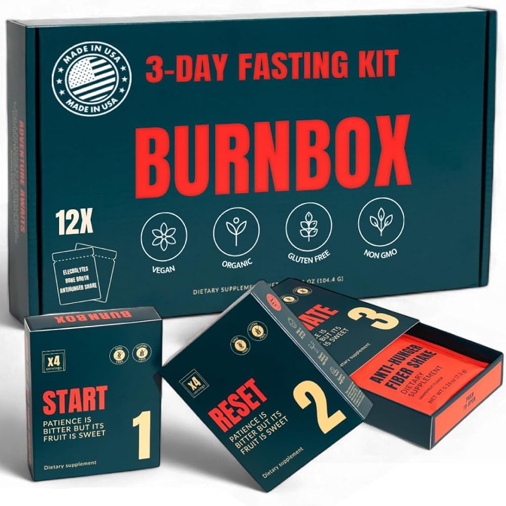 BURNBOX 3 Day Fasting Kit, Intermittent Fasting Drink for Women & Men
