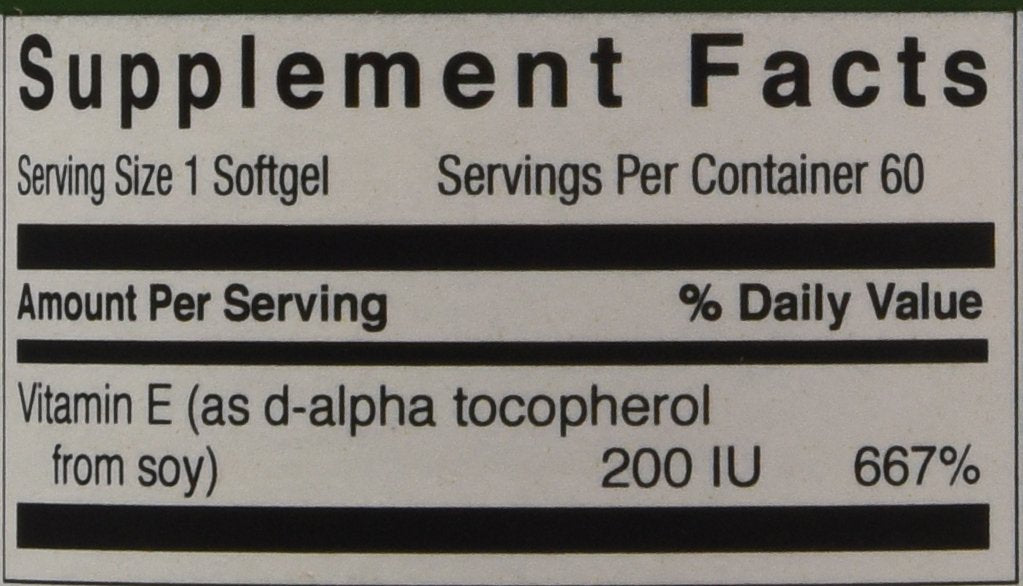 Natural Nutra Vitamin E 200 IU - 60 Softgels - image 8