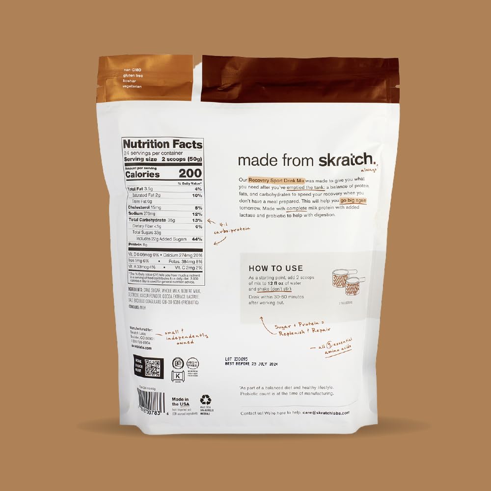 Skratch Labs Recovery Sport Drink Mix Chocolate - 24 Servings - image 3